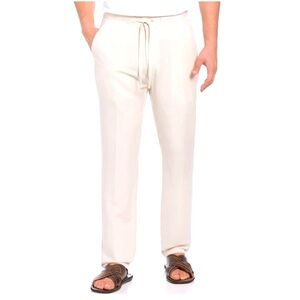 Cubavera Natural Linen Casual drawstring pants with pockets Sz XL
